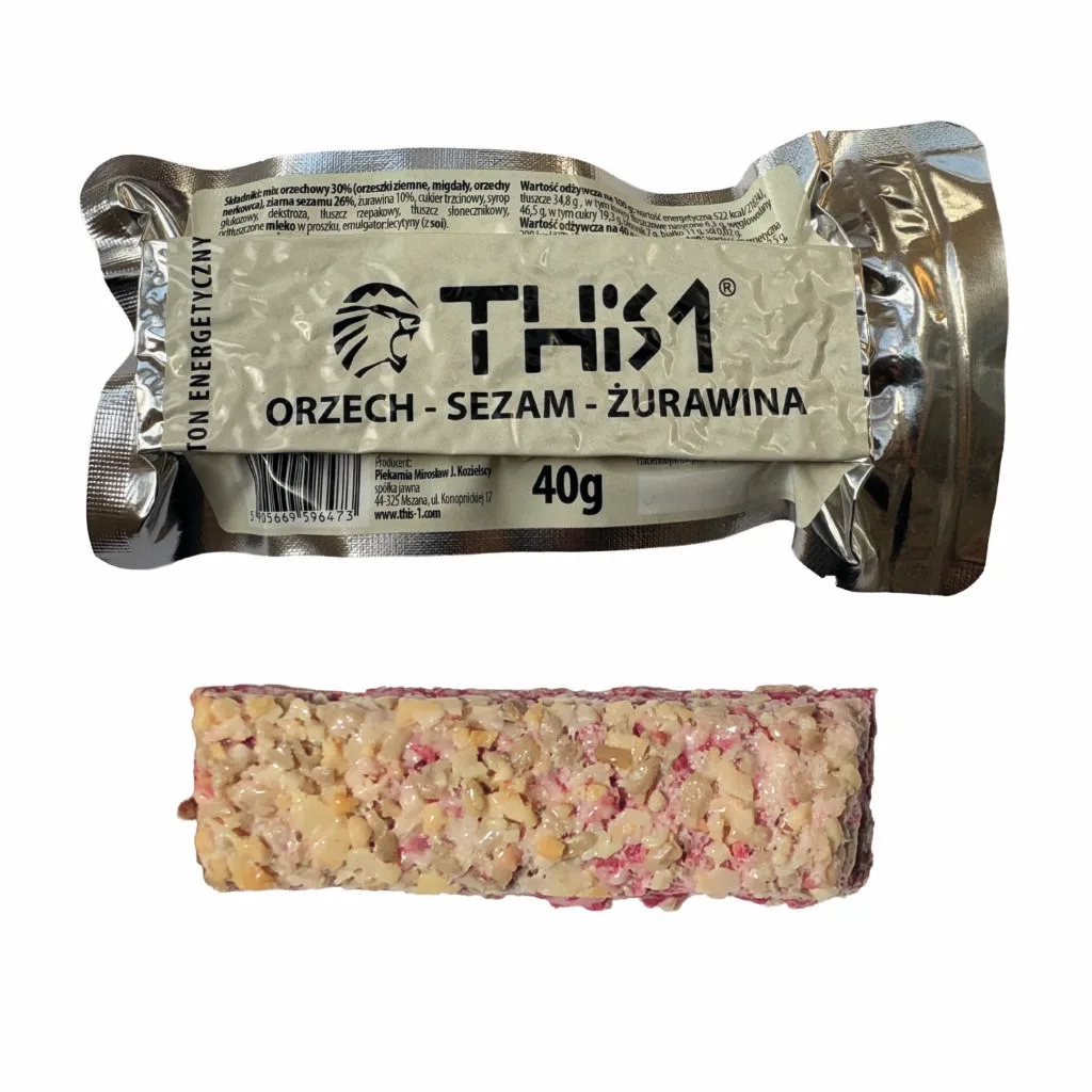 Baton energetyczny This 1 orzechowy z sezamem i żurawiną